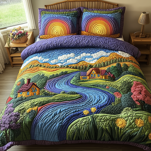 Nature's Symphony 3-Piece Quilted Bedding Set GFTONL2560