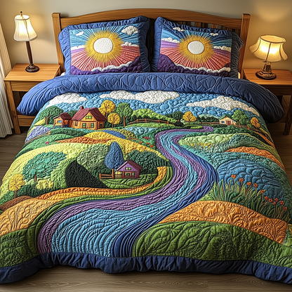Nature's Symphony 3-Piece Quilted Bedding Set GFTONL2561