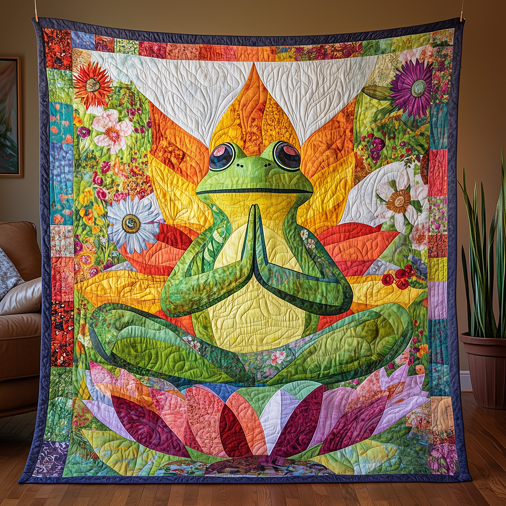 Serene Frog Quilted Blanket GFTONL2582