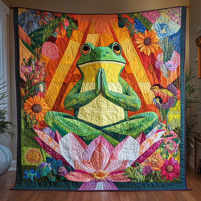 Serene Frog Quilted Blanket GFTONL2584