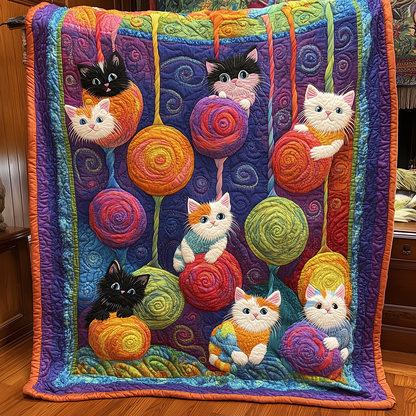 Knit Kittens Quilted Blanket GFTONL2589