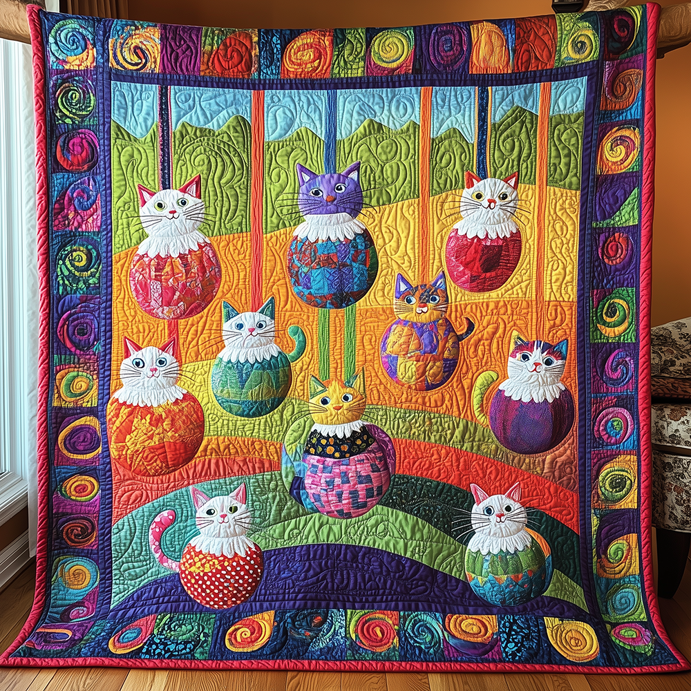 Hanging Paws & Purls Quilted Blanket GFTONL2591