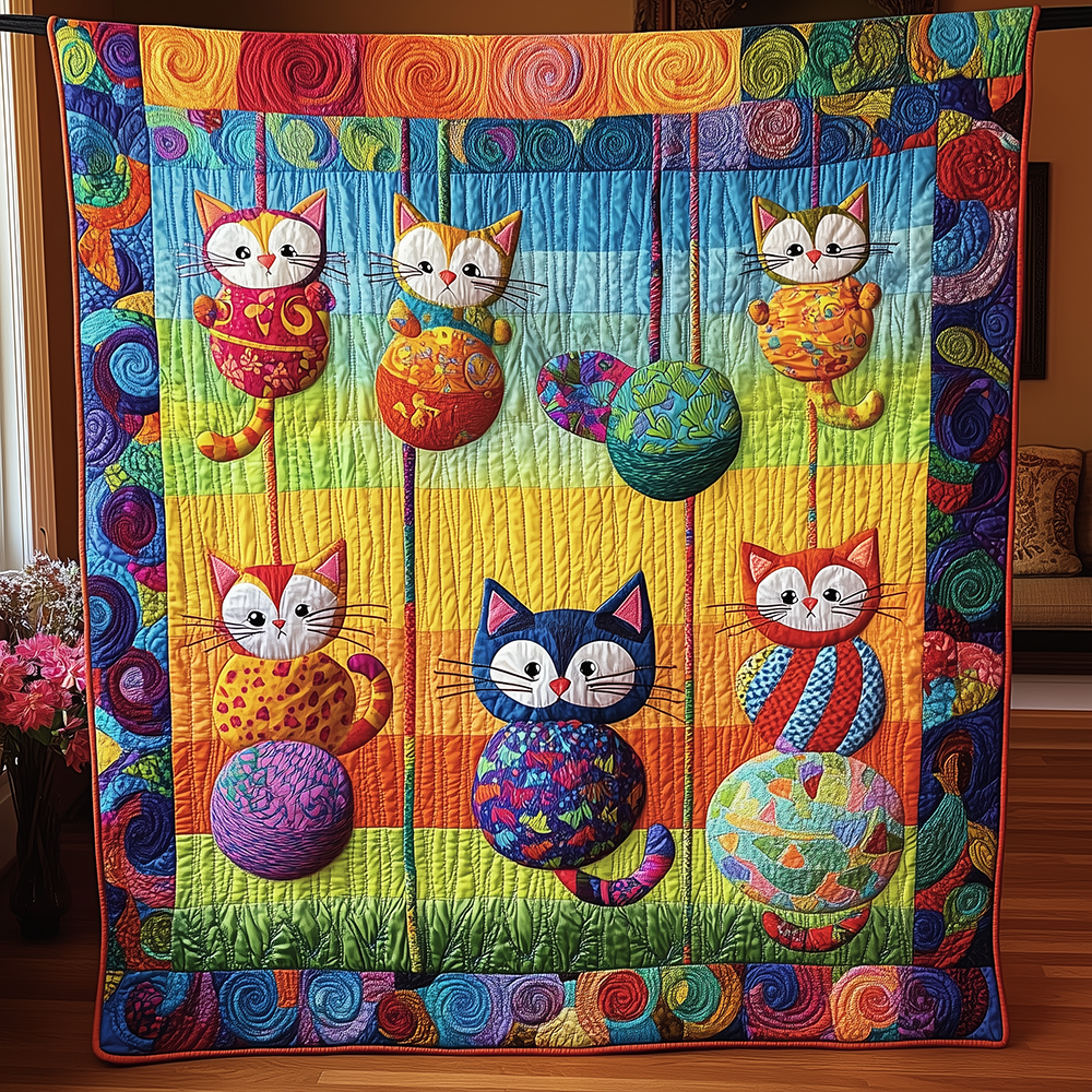 Hanging Paws & Purls Quilted Blanket GFTONL2592