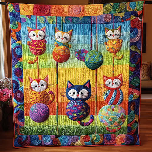 Hanging Paws & Purls Quilted Blanket GFTONL2592