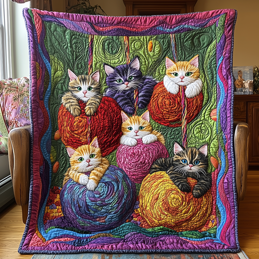 Hanging Paws & Purls Quilted Blanket GFTONL2595