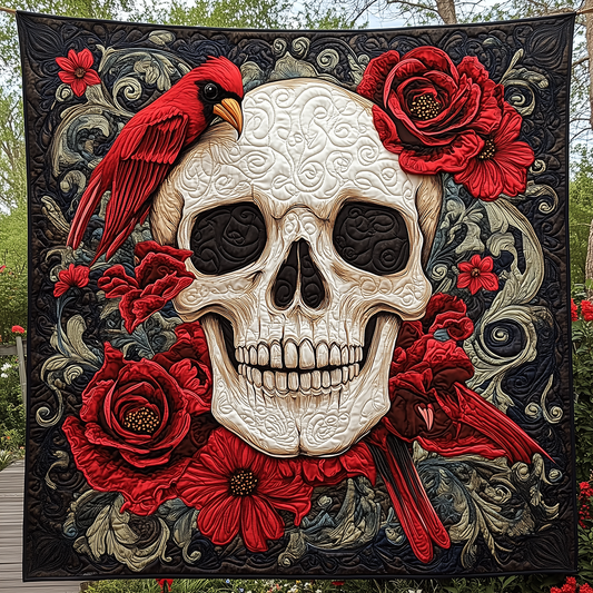 Artistic Skull Quilted Blanket GFTONL2652