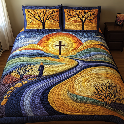 Blessed Path 3-Piece Quilted Bedding Set GFTONL2658