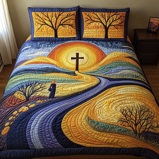 Blessed Path 3-Piece Quilted Bedding Set GFTONL2658