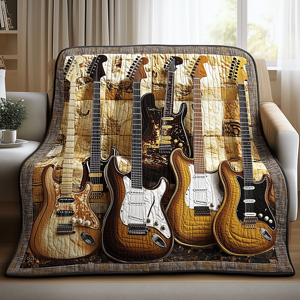 Guitar Quilted Blanket GFTONL2699