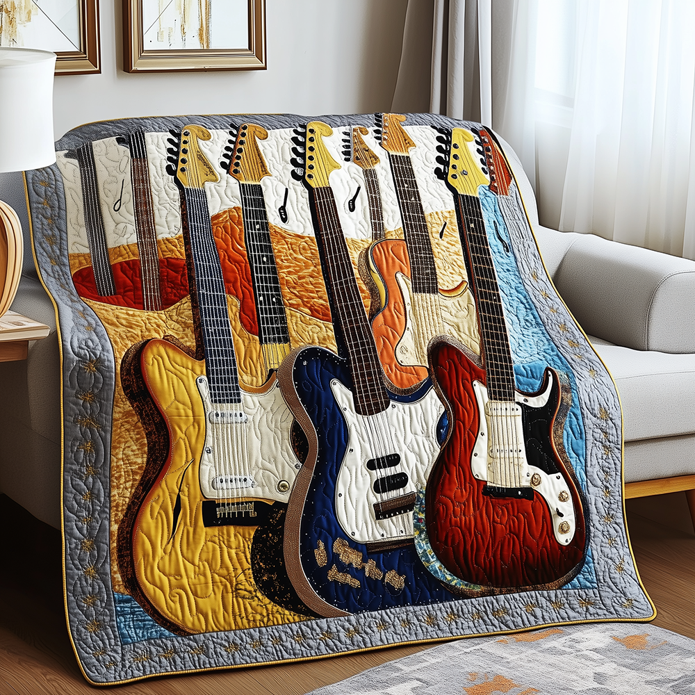 Guitar Quilted Blanket GFTONL2703