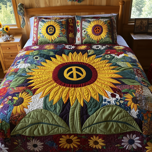 Radiant Peace 3-Piece Quilted Bedding Set GFTONL2706