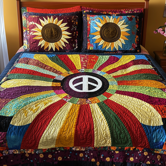 Radiant Peace 3-Piece Quilted Bedding Set GFTONL2707