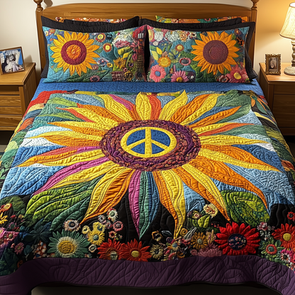Vibrant Peace 3-Piece Quilted Bedding Set GFTONL2711