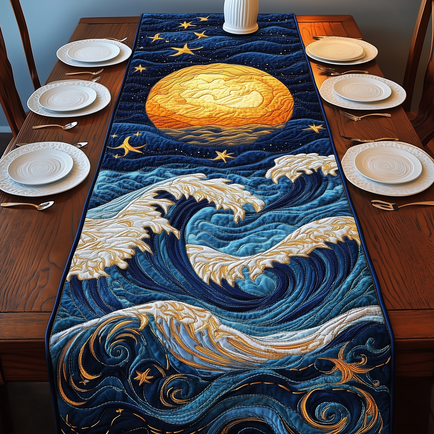 Sound Of Ocean Quilted Table Runner GFTONL2733