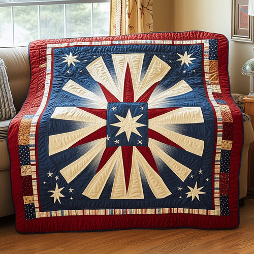 Patriotic Mandala Flower Quilted Blanket GFTONL2804