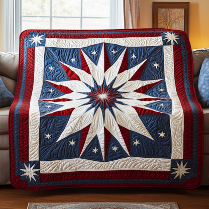 Patriotic Mandala Flower Quilted Blanket GFTONL2805