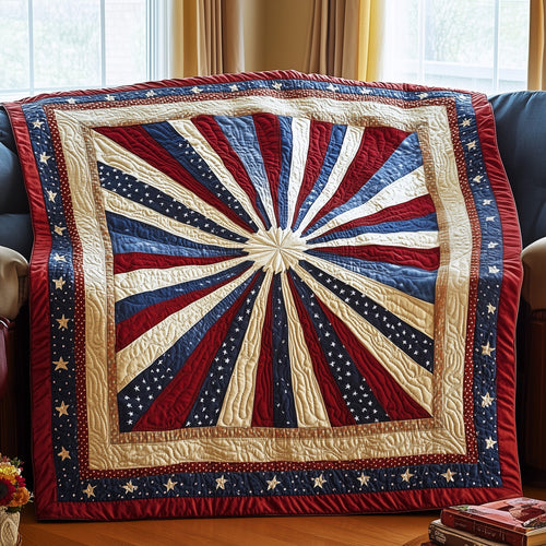 Patriotic Mandala Flower Quilted Blanket GFTONL2808