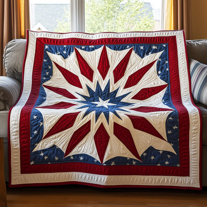 Patriotic Mandala Flower Quilted Blanket GFTONL2810
