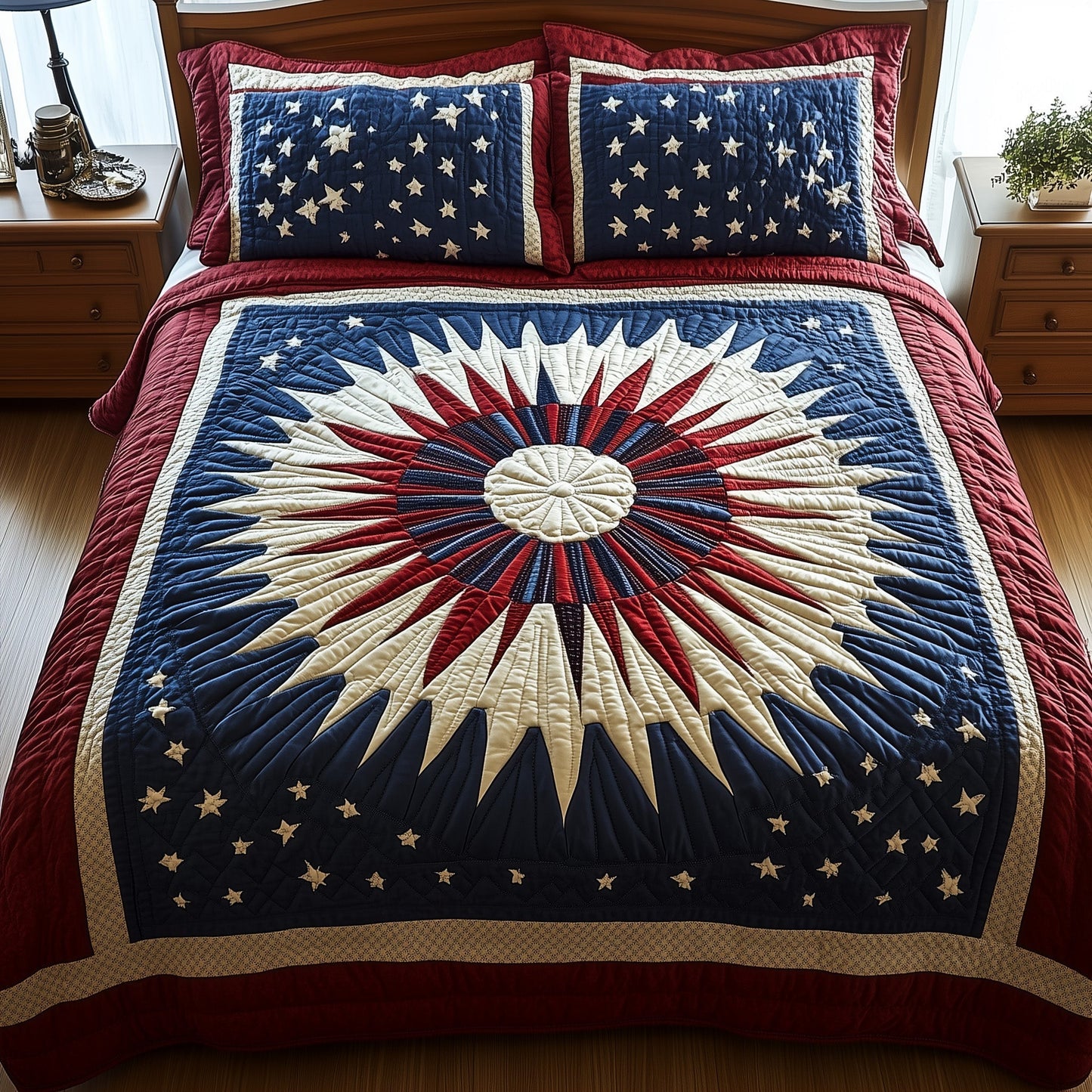 Heritage Mandala Bloom 3-Piece Quilted Bedding Set GFTONL2820