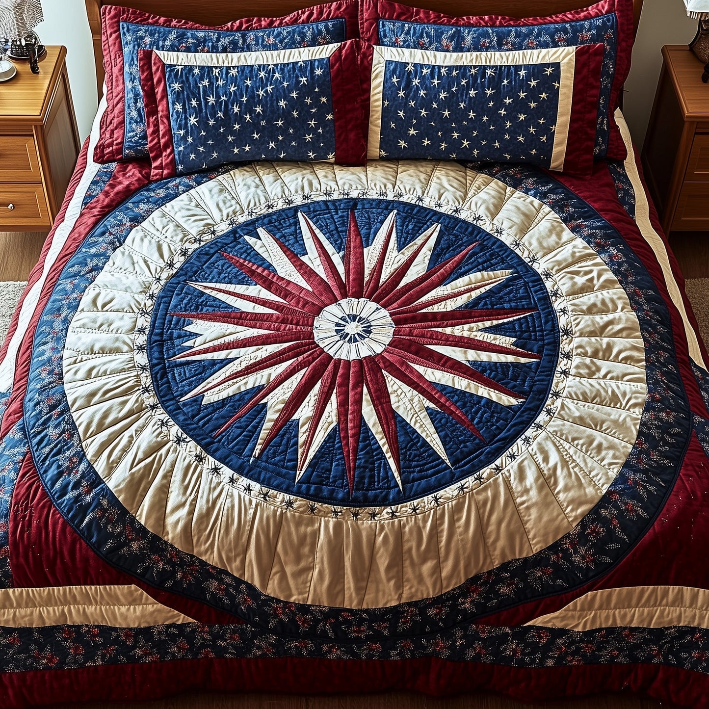 Heritage Mandala Bloom 3-Piece Quilted Bedding Set GFTONL2822
