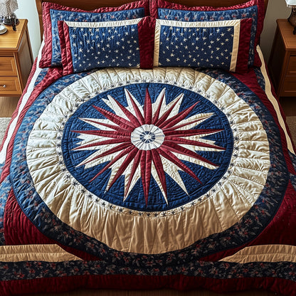 Heritage Mandala Bloom 3-Piece Quilted Bedding Set GFTONL2822