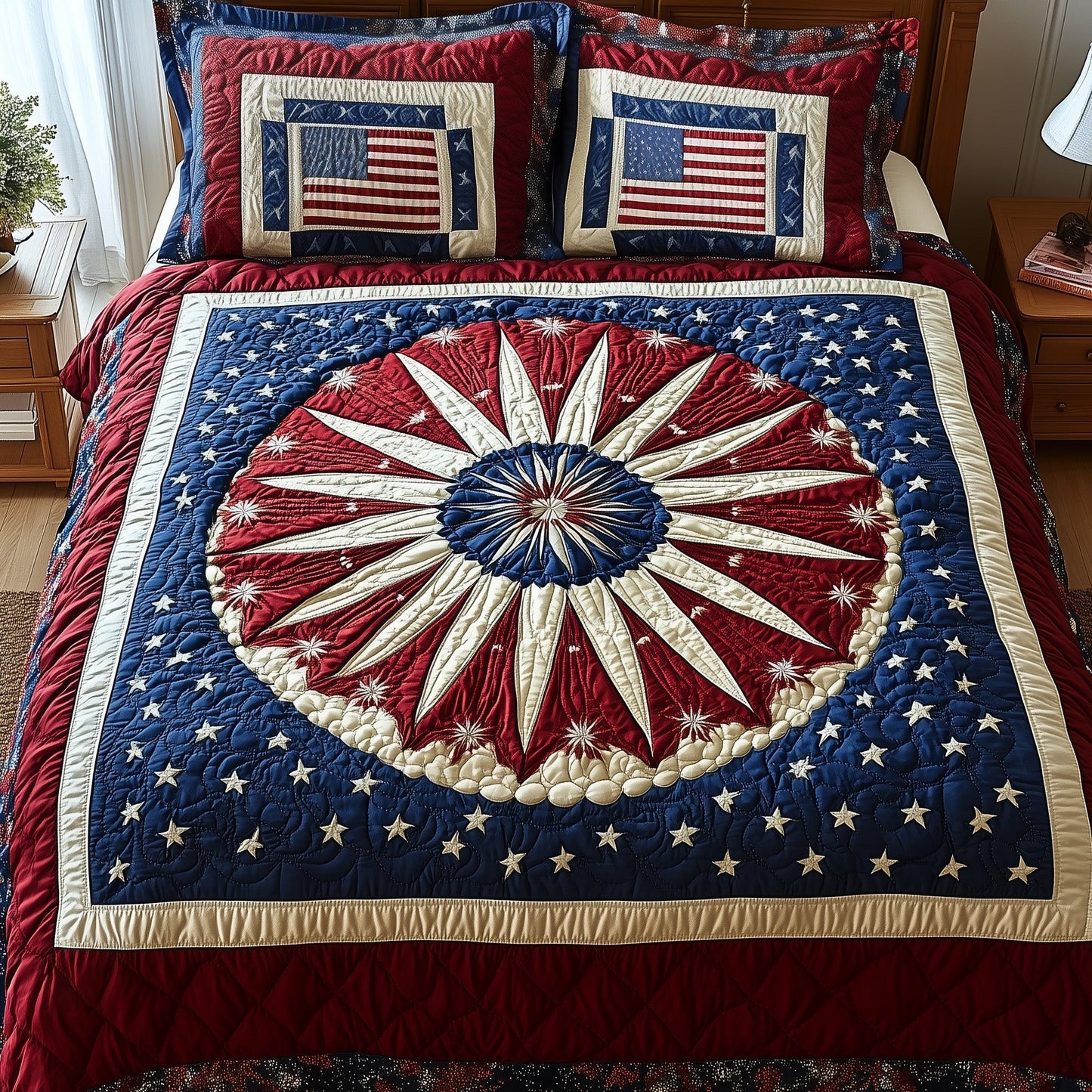 Heritage Mandala Bloom 3-Piece Quilted Bedding Set GFTONL2824
