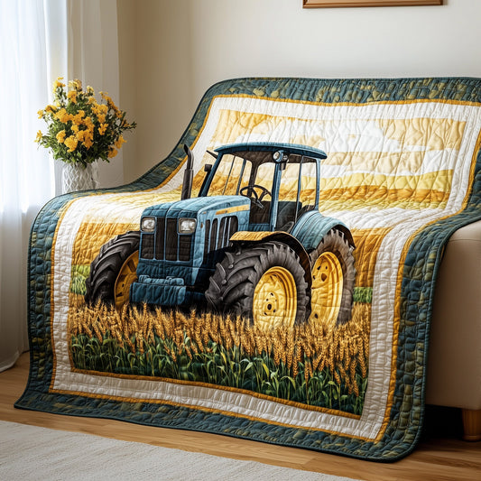 Harvest Trail Tractor Quilted Blanket GFTONL2825