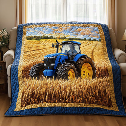 Harvest Trail Tractor Quilted Blanket GFTONL2826