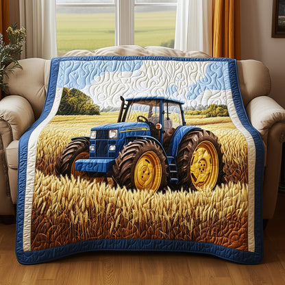 Harvest Trail Tractor Quilted Blanket GFTONL2829