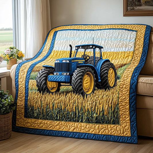 Harvest Trail Tractor Quilted Blanket GFTONL2830