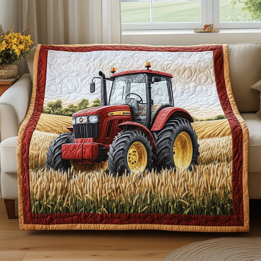 Red Tractor Quilted Blanket GFTONL2832
