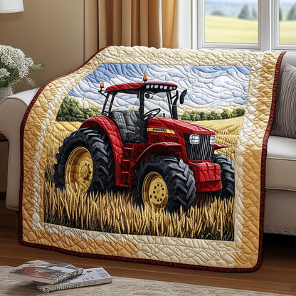 Red Tractor Quilted Blanket GFTONL2835