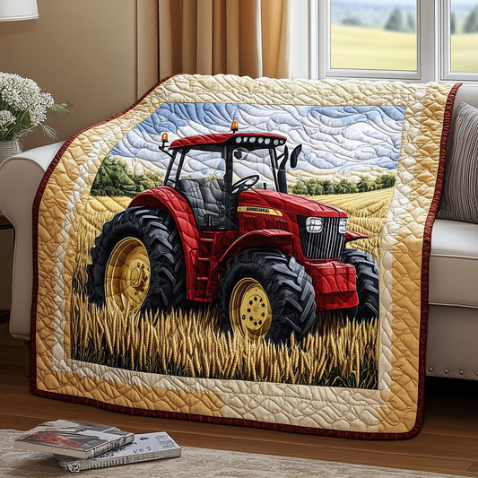 Red Tractor Quilted Blanket GFTONL2835