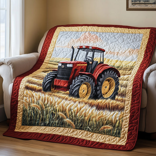 Red Tractor Quilted Blanket GFTONL2836