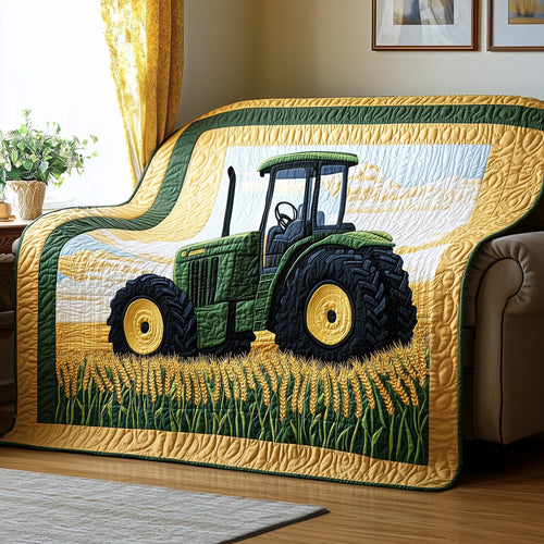 Tractor & Grain Quilted Blanket GFTONL2842