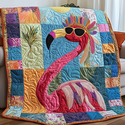 Feathered Flamingo Quilted Blanket GFTONL2855