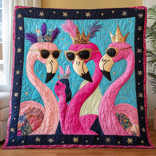 Dancing Flamingo Quilted Blanket GFTONL2865