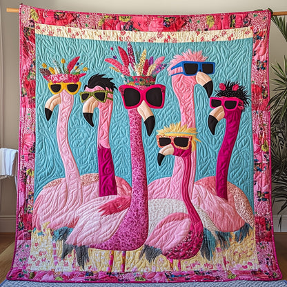 Whimsical Flamingo Quilted Blanket GFTONL2869