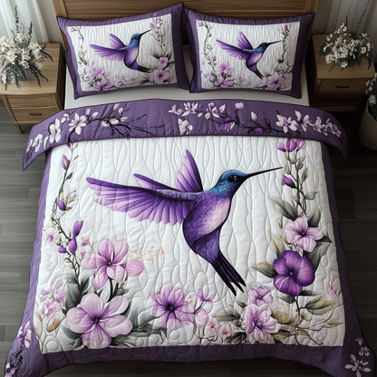 Hummingbird 3-Piece Quilted Bedding Set GFTONL294