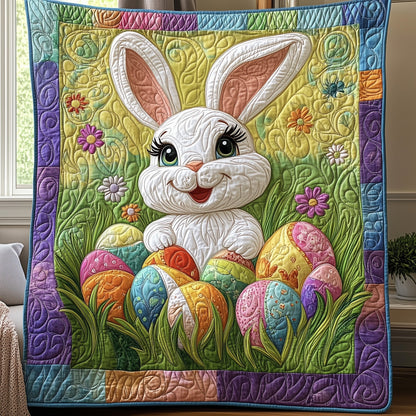 Easter Bunny Eggs Quilted Blanket GFTONL2988