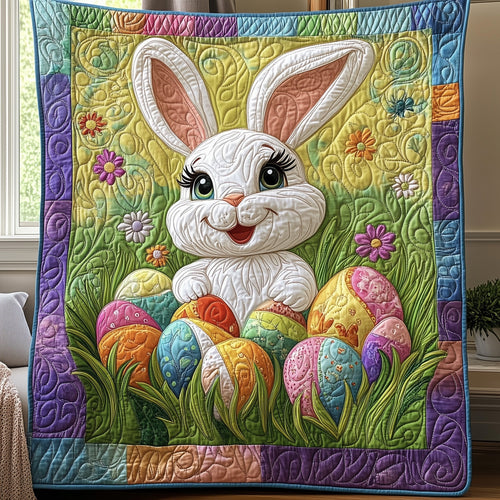 Easter Bunny Eggs Quilted Blanket GFTONL2988