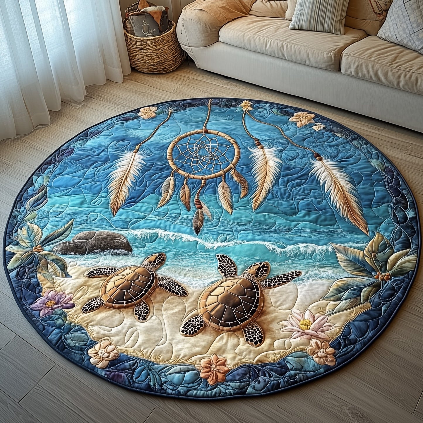 Ocean Guardian Quilted Round Mat GFTONL3065