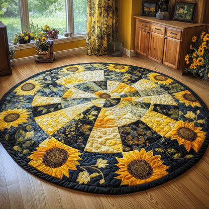 Sunflower Charm Quilted Round Mat GFTONL3072