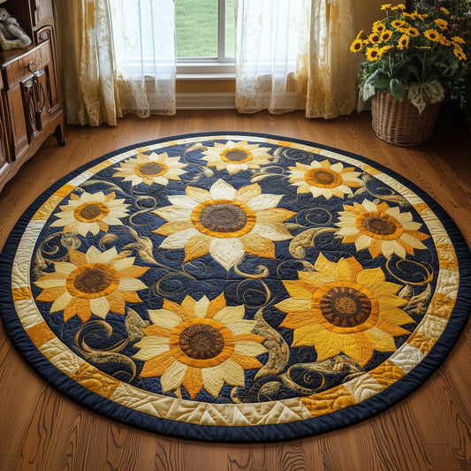 Sunflower Charm Quilted Round Mat GFTONL3074