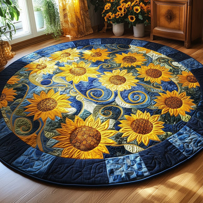 Sunflower Charm Quilted Round Mat GFTONL3076