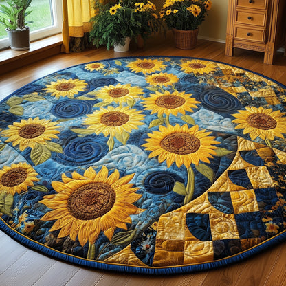 Sunflower Charm Quilted Round Mat GFTONL3077
