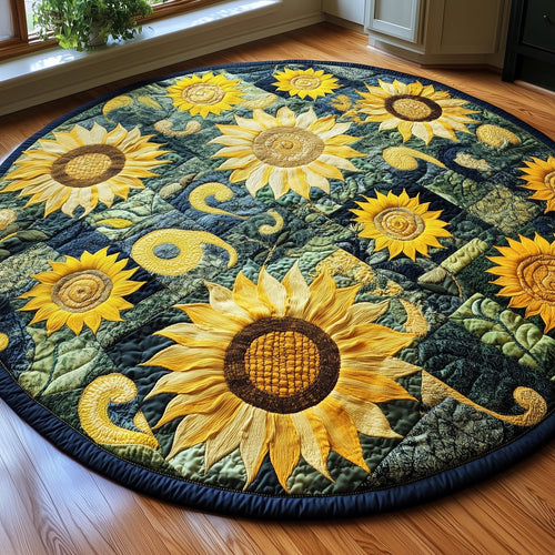 Sunflower Charm Quilted Round Mat GFTONL3081