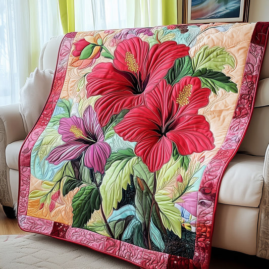 Hibiscus Bloom Quilted Blanket GFTONL3097