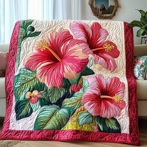 Hibiscus Charm Quilted Blanket GFTONL3100