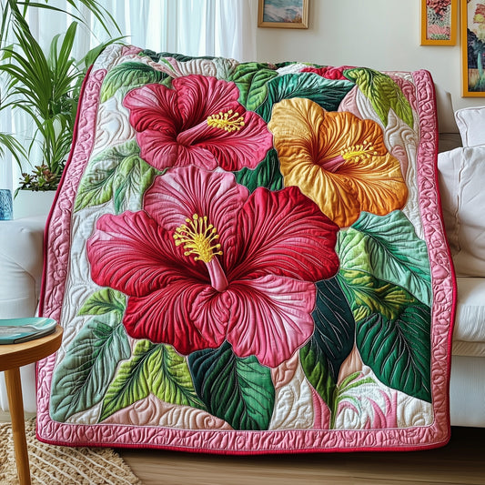 Hibiscus Charm Quilted Blanket GFTONL3102